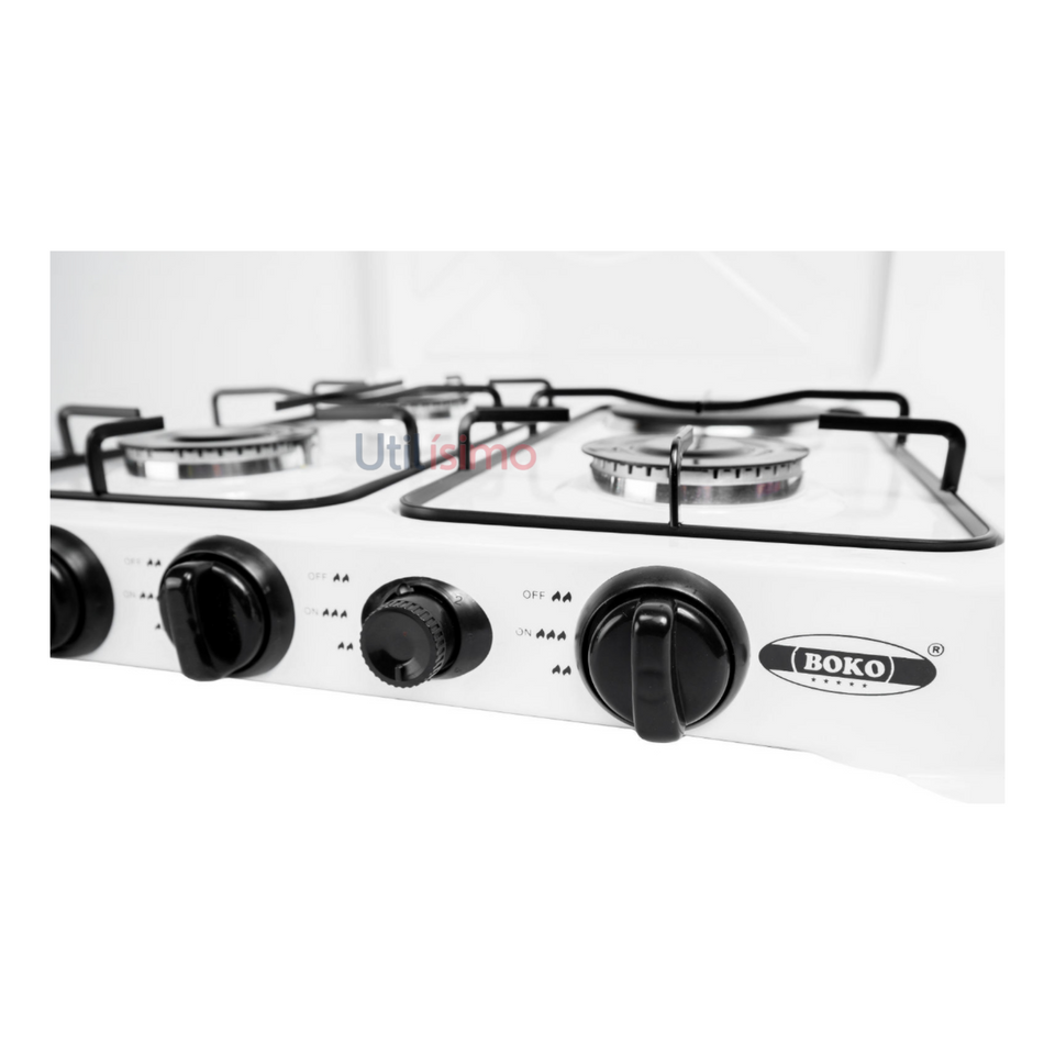 Cocina Eléctrica Y Gas 4 Platos Con Chispero + Kit Instalación