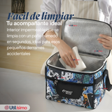 Mochila Escolar Bolso Con Estuche + Lonchera 45Cm Tela Oxford Niño Snowboard