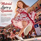 Zapatillas Chicle Blancas Niña Bailes Danza Fiestas Patrias Talla 30-35