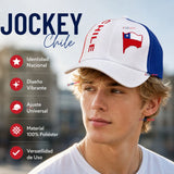 Jockey Gorro Hombre Bandera De Chile Bordado Tricolor