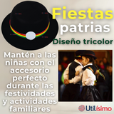 Sombrero Nortino Fiestas Patrias Gorro Niña Baile Danzas Negro