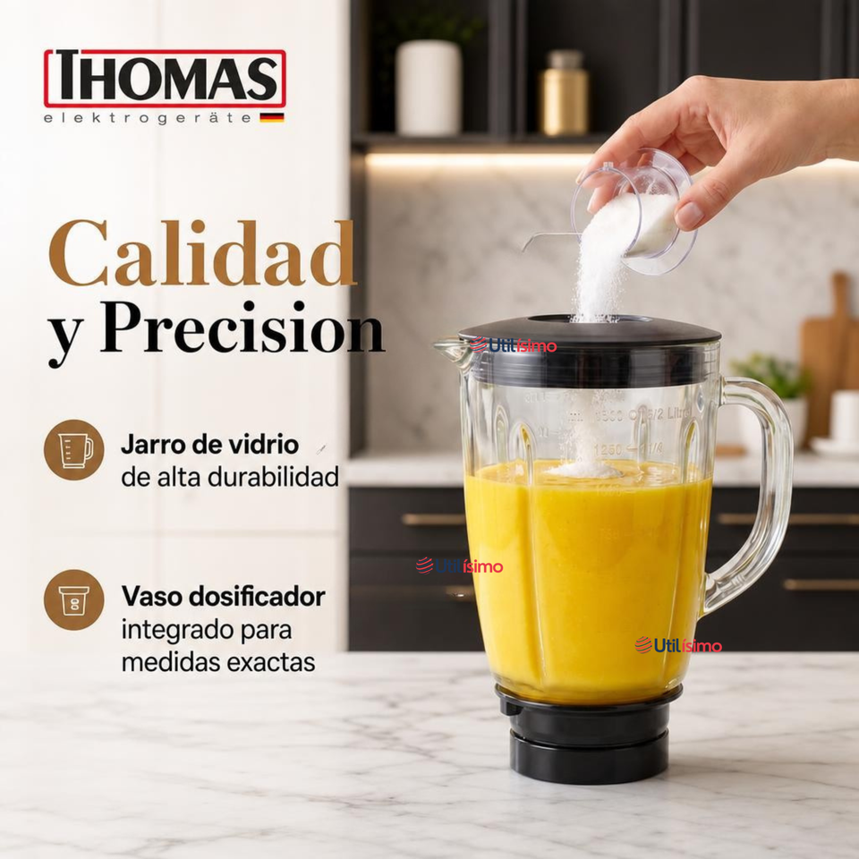 Licuadora 1,5lts Thomas Th-330v Color Negro 600W