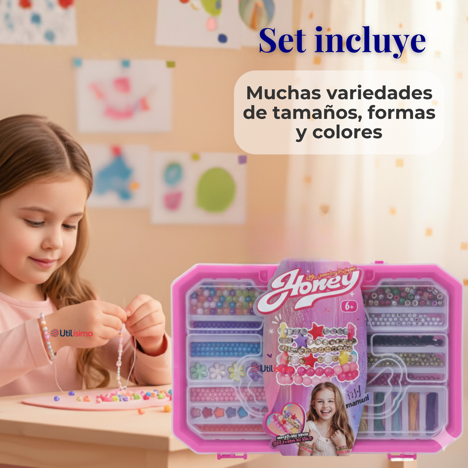 Set De Mostacillas Juguete Para Armar Crear Pulseras Y Collares