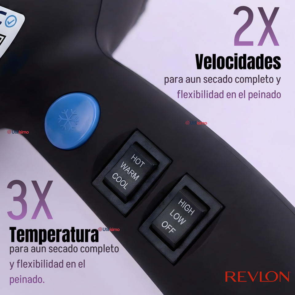 Secador De Cabello Revlon Smooth Brilliance 1875W Negro