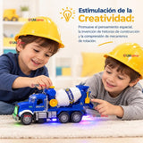Camión Mixer Azul Juguete Infantil Camión De Luces y Sonidos Interactivo Niño