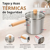 Olla Freidora Multiusos 3 en 1 Capacidad 3.5L Acero Inoxidable