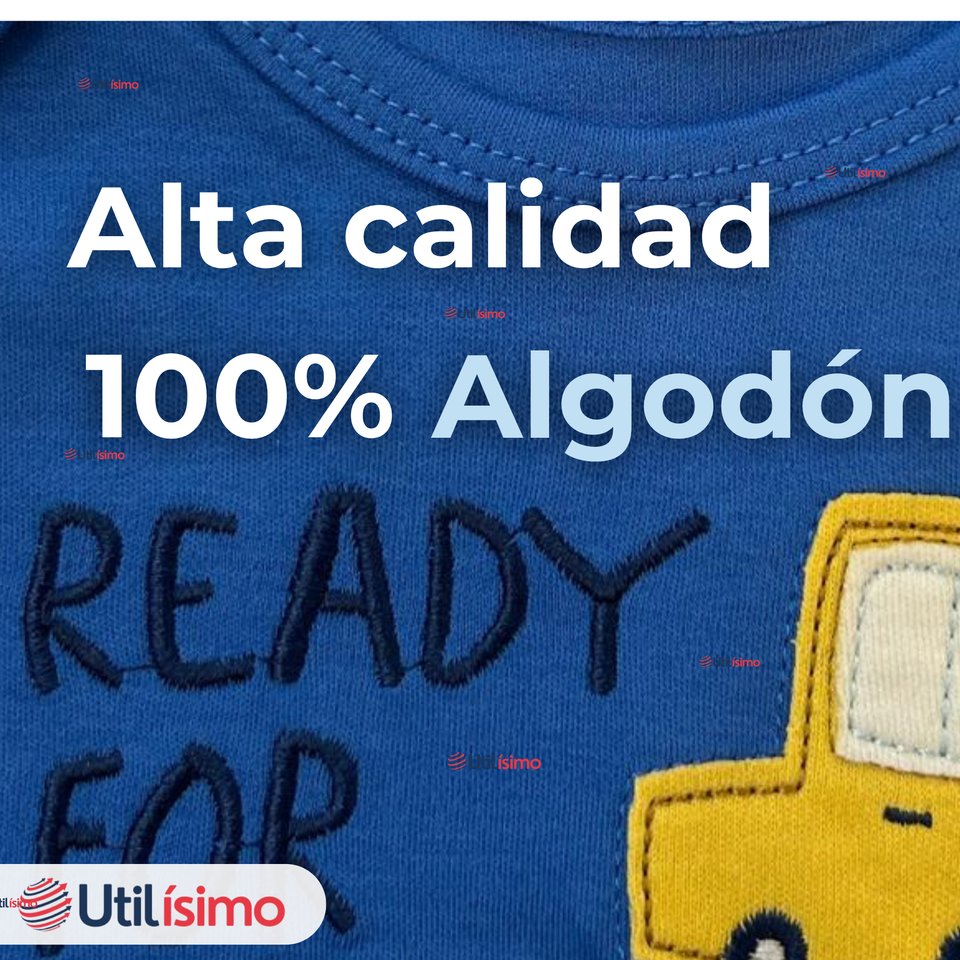 Pack 4 Bodys Niño Manga Corta Tedmimak 100% Algodón Ready Fun