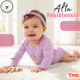 Pack 5 Bodys Manga Larga 100% Algodón Tedmimak Pink Blossom Bebé Niña