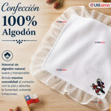 Pañuelo Baile Cueca 28cm Con Vuelo Pareja Bailando Algodón Fiestas Patrias