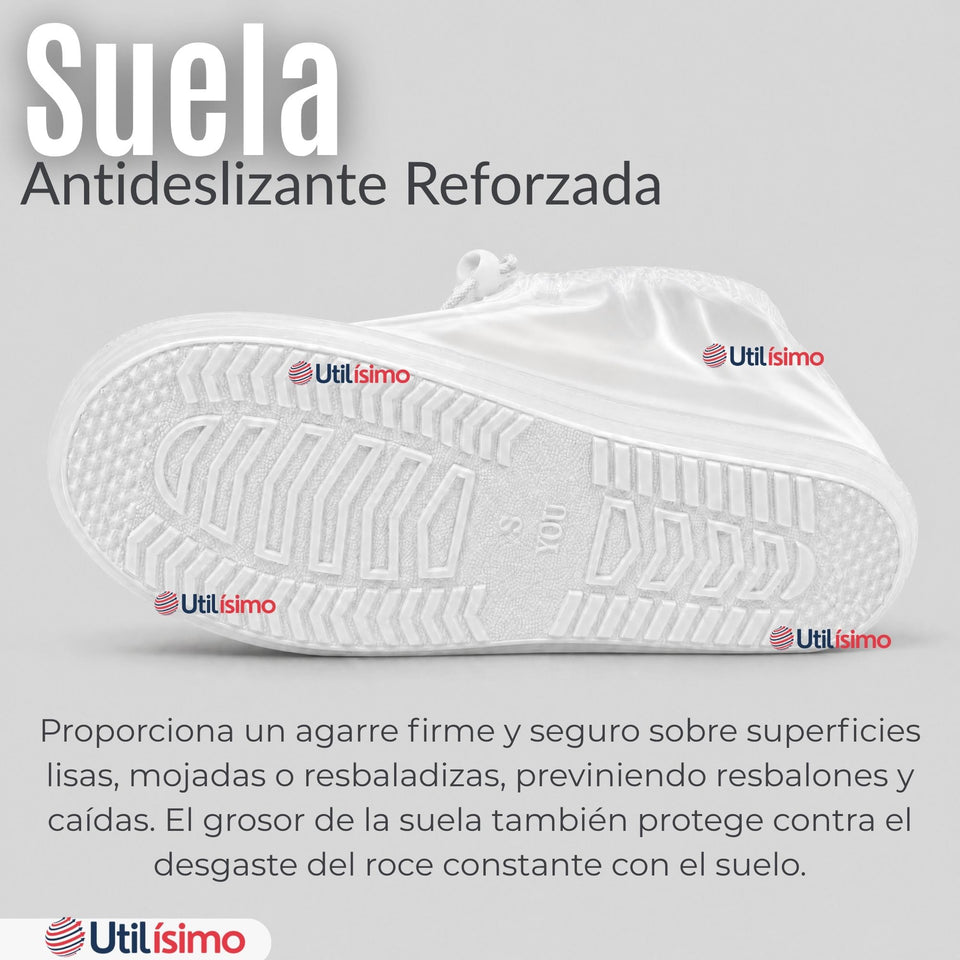 Fundas Cubre Calzado Impermeables Aislante Lluvia Blanco Hombre 1 Par