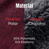 Calza Polar Con Chiporro Térmica Mujer Elásticada Burdeo Jeans
