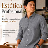 Camisa Cuadrille Hombre Blanco Azul Clásica Regular Fit
