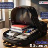 Mochila Escolar Ejecutiva Notebook Impermeable Resistente 53cm Negro 28L