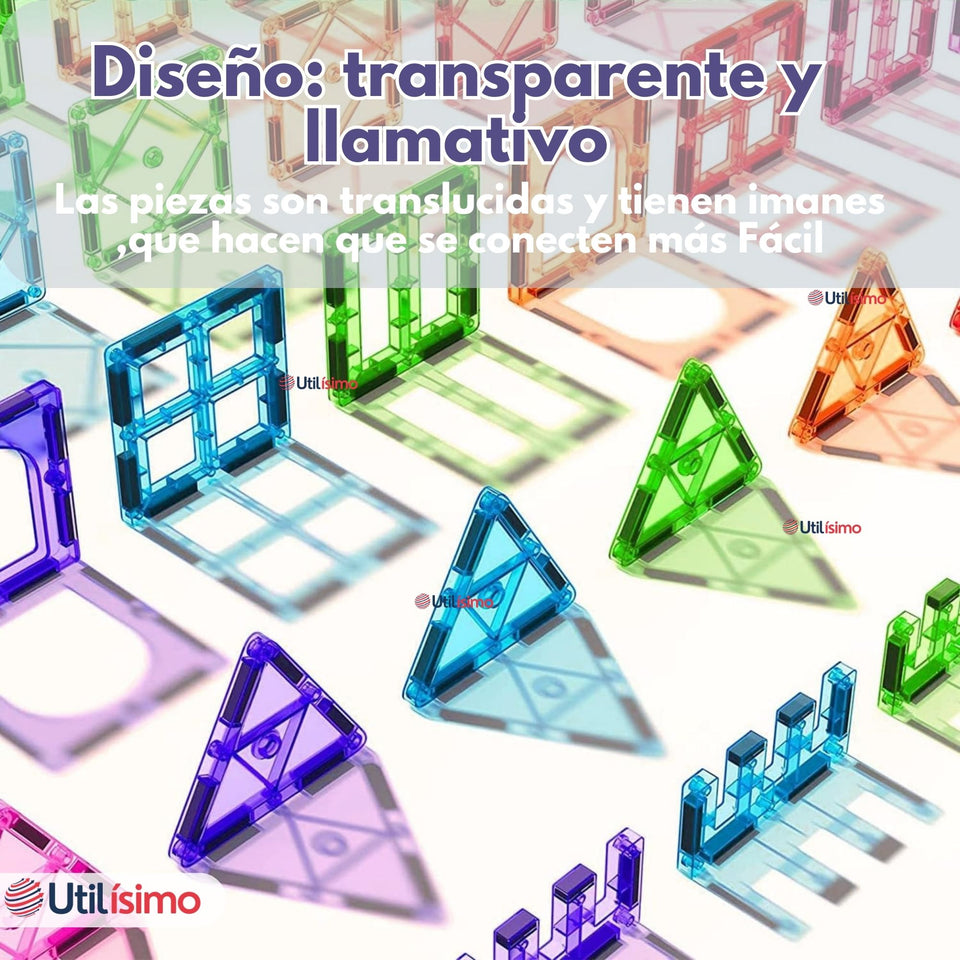Juego Bloques De Construcción Magnéticos 3D 66 Piezas para Niños