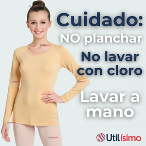 Pack 3 Camisetas De Panty Elástica Transpirable Manga Larga Nylon Segunda Piel
