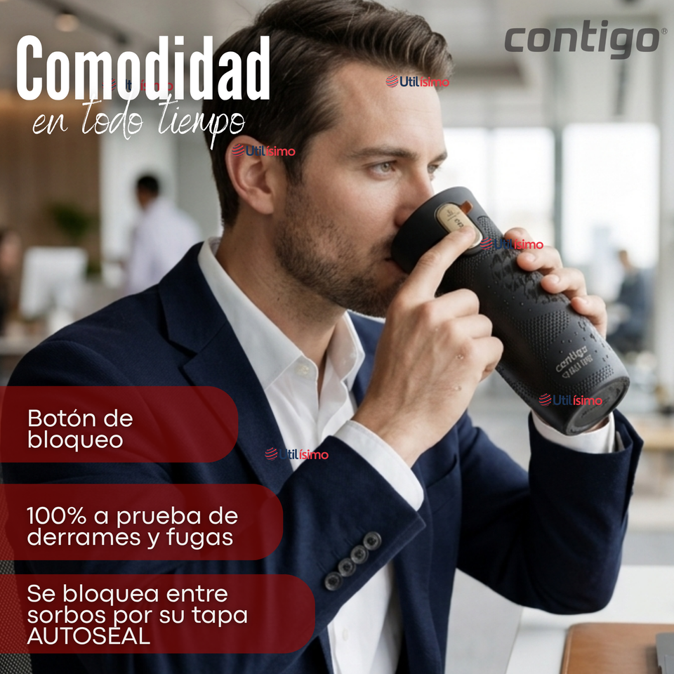 Vaso Térmico Contigo 473ml West Loop 3.0 Ally Love Acero Inoxidable Licorice