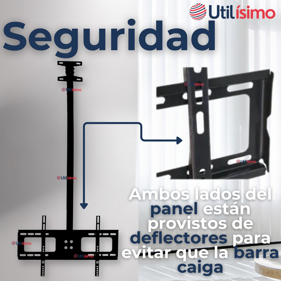 Soporte TV Techo Pared Ajustable 55Kg 26 a 55 Pulgadas 26 27 28 29 32 37 39 40 42 43 46 47 48 49 50 51 52 55