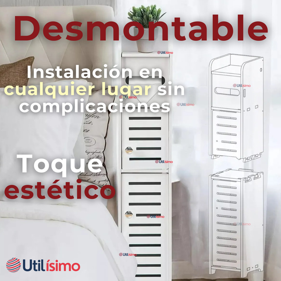 Mueble Estante Esquinero Organizador De Baño Blanco