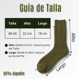 Pack 3 Pares Calcetines Táctico Militar Verde 65% Algodón Transpirables