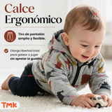Conjunto 2 Piezas Polerón con Capucha y Pantalón 100% Algodón Bebé Niño Gray Dinosaur
