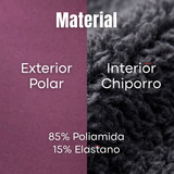 Calza Polar Con Chiporro Térmica Mujer Elasticada Burdeo