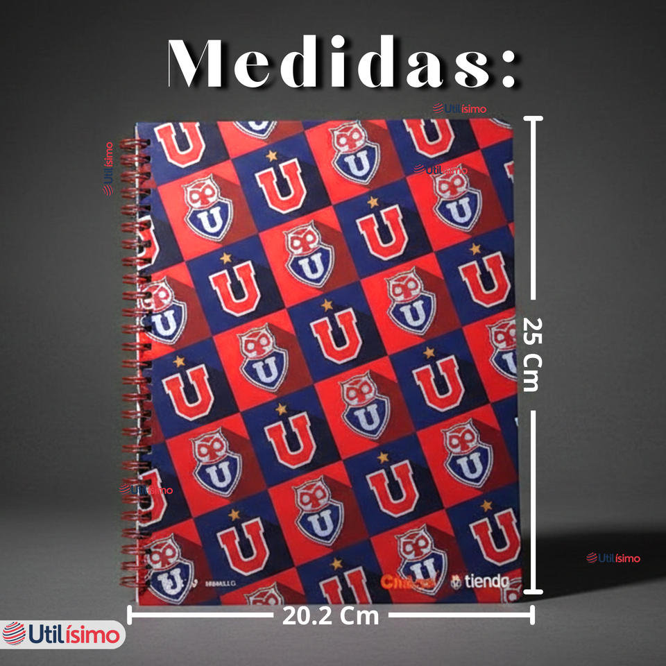 Pack 5 Cuadernos Originales Universitario U De Chile 100 Hojas Universidad De Chile