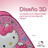 Mochila Escolar Hello Kitty Bailarina Con Ruedas Desmontables + Estuche + Lonchera Niña Poliéster