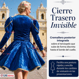 Traje Caporal Típico 2 Piezas Azul Mujer Fiestas Patrias