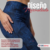 Calza Polar Con Chiporro Palazzo Mujer Elasticada Térmica Azul