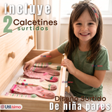 Pack 2 Pares De Calcetines Algodón Invierno Diseño Fritilla Surtido Niña 9-12