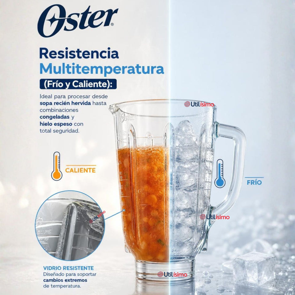 Vaso vidrio Boroclass® de 1.25 l para la licuadoras Oster®