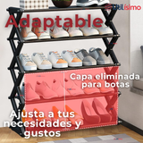 Zapatero Organizador 5 Niveles Desmontable Resistente 65x42x20cm Negro