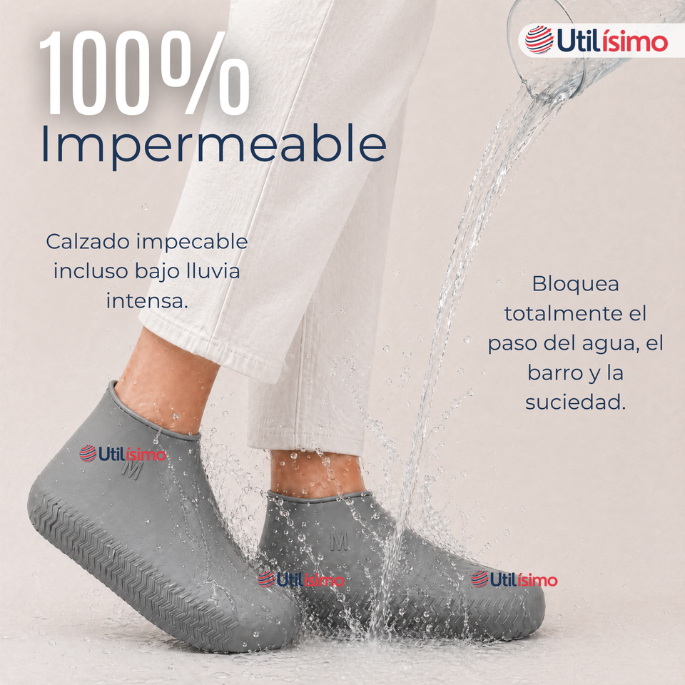 Fundas Cubre Zapatos Gris Impermeable Surtidas Silicona Antideslizante