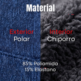 Calza Polar Con Chiporro Térmica Mujer Elásticada Azul Jeans