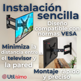 Soporte TV Pared Con Brazo 32 a 65 Pulgadas 32 39 40 42 43 49 50 55 60 65