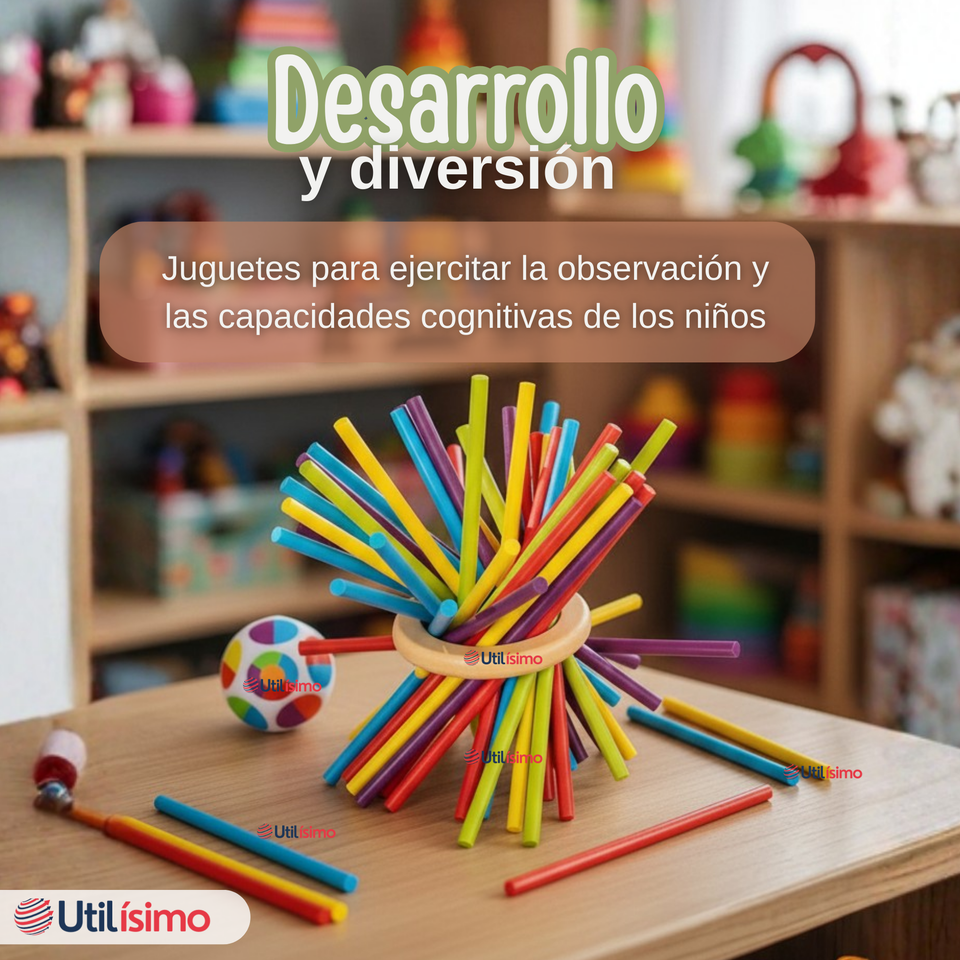 Juego de Mesa Funcional 49 Piezas Montessori Juguete Niño Niña Madera Original