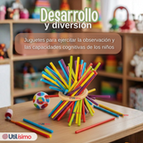 Juego de Mesa Funcional 49 Piezas Montessori Juguete Niño Niña Madera Original