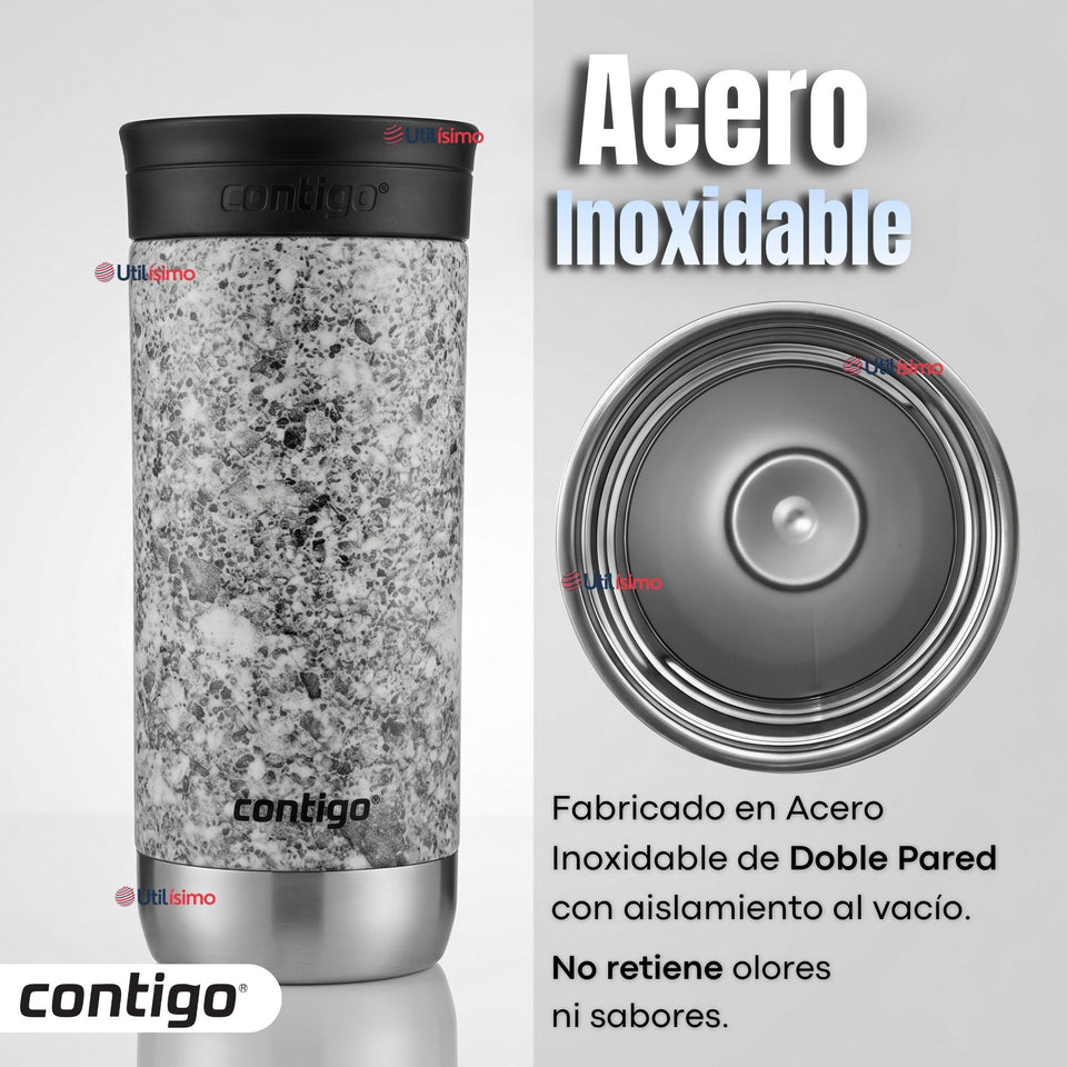 Vaso Mug Huron Couture Specked Slate Vaso Térmico 473 Ml Contigo