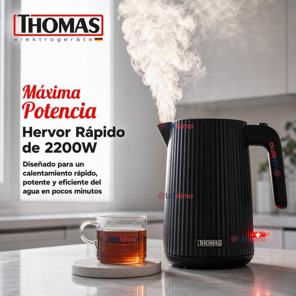 1 Hervidor eléctrico Thomas® Capacidad 1.8 L Acero Inoxidable