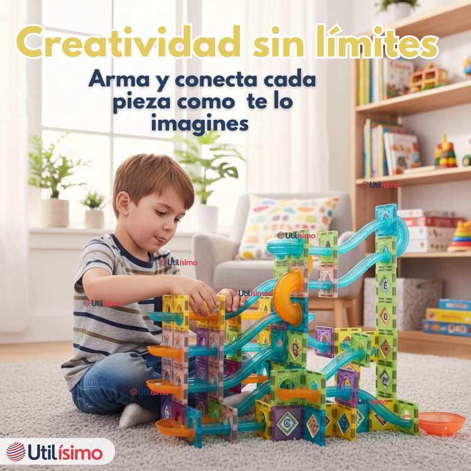 Pista Armable Lego Magnético de 160 Piezas para niños