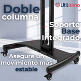 Soporte TV Portátil Con Ruedas 45Kg 32 a 75 Pulgadas 32 40 43 50 55 60 65 70 75