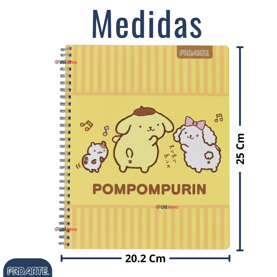 Pack 10 Cuadernos Universitarios Pompompurin 100 Hojas Proarte Diseño Surtido