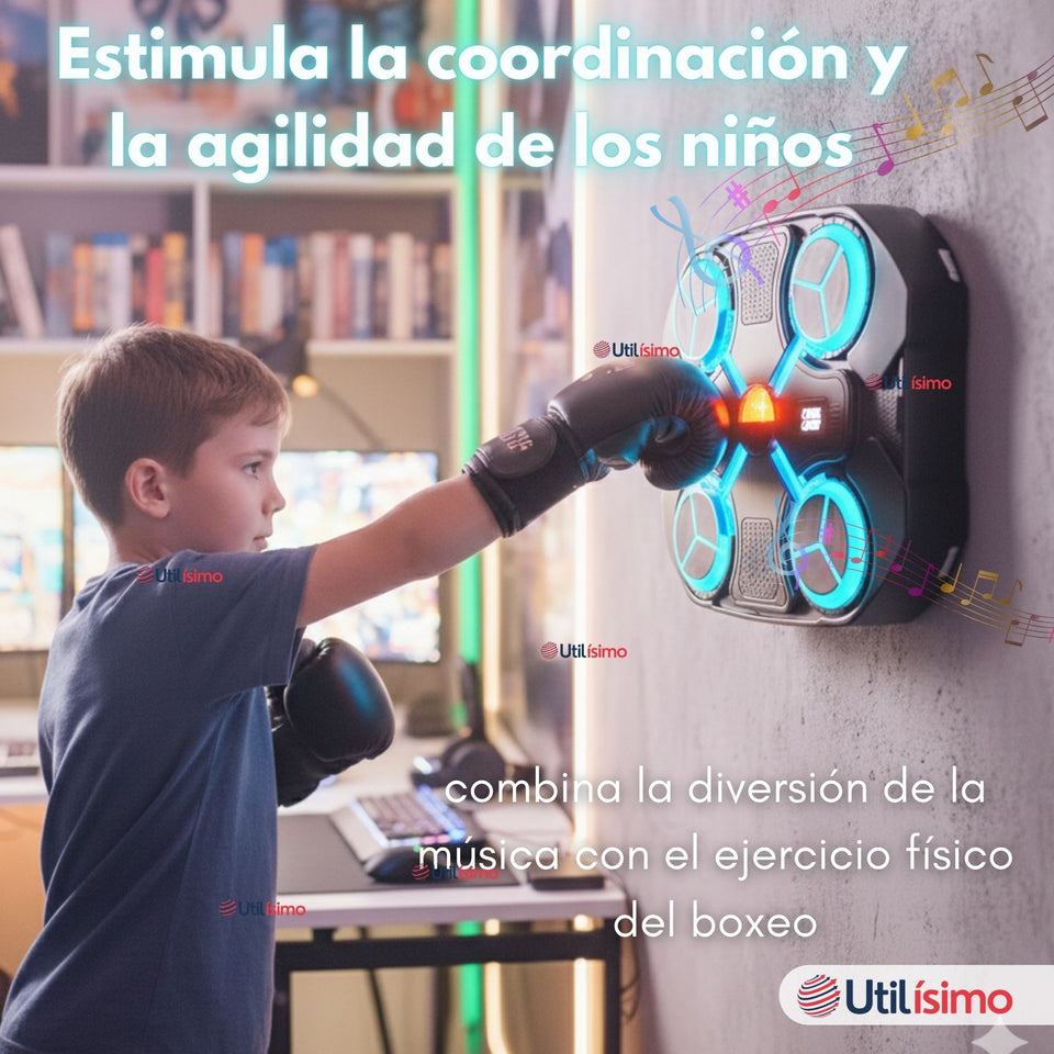 Maquina De Boxeo Musical Para Niños Bluetooth Entrenamiento Inteligente