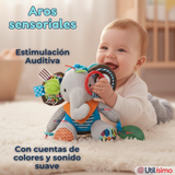 Juguete Peluche Animales Sensorial Con Mordedor Y Sonajero Diseño Elefante Niña y Niño