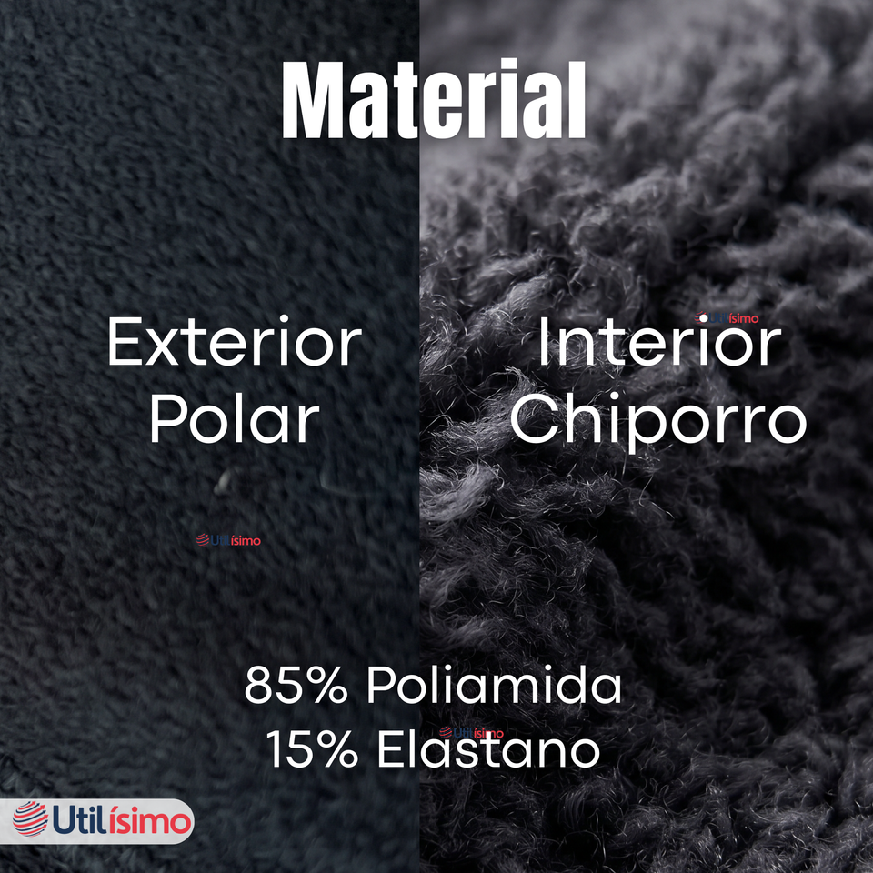 Calza Polar Con Chiporro Térmica Mujer Elasticada Negra