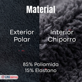 Calza Polar Con Chiporro Térmica Mujer Elasticada Negra