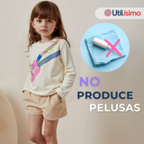 Polera Manga Larga Niña 100% Algodón Guitarra Blanco Camiseta