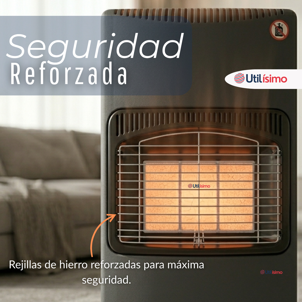 Calefactor A Gas Licuado 5kg A 15kg  Plegable Interior Exterior