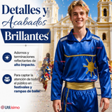 Traje Caporal Típico 2 Piezas Azul Hombre Fiestas Patrias