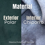 Pantalón Cotelé Palazzo Polar Con Chiporro Elasticado Térmico Verde Oscuro